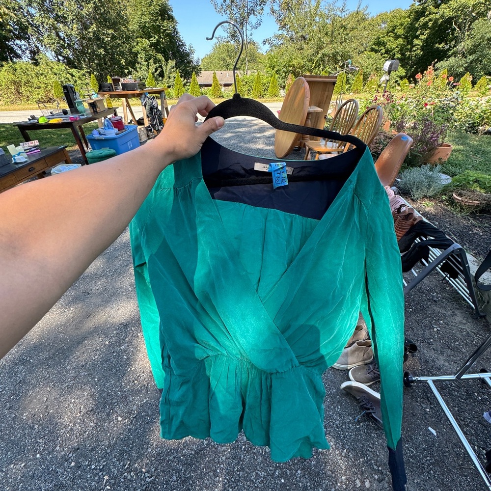 Aryn K silk blouse